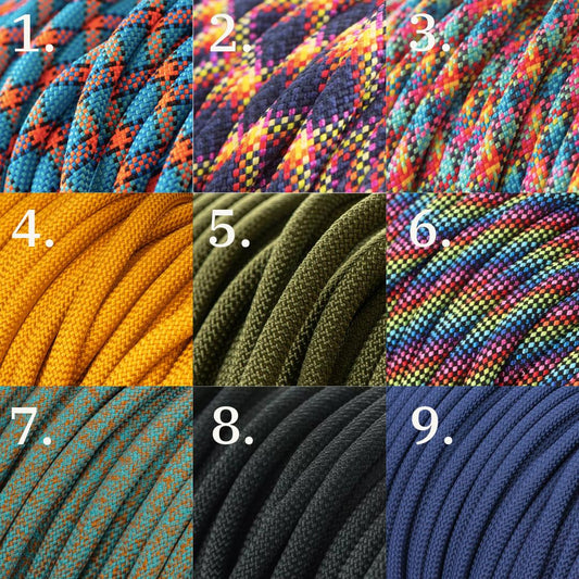 Handmade Climbing Rope Camera Strap with Leather Finish – Rugged, Lightweight & Adventure-Ready, Universal fit